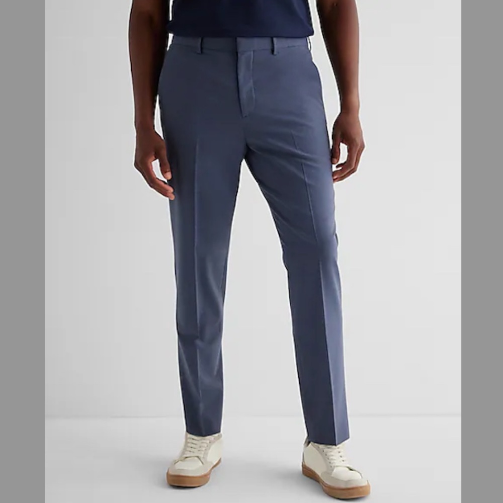 EXPRESS Slim Dusty Blue Wool-Blend Modern Tech Suit Pant Size W31 L30 NWT